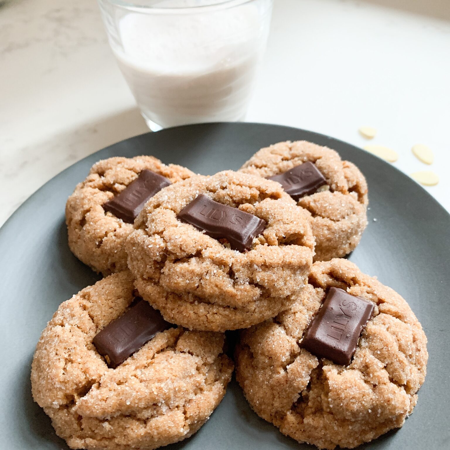 Almond Butter Blossom Cookies The Nutrition Junky