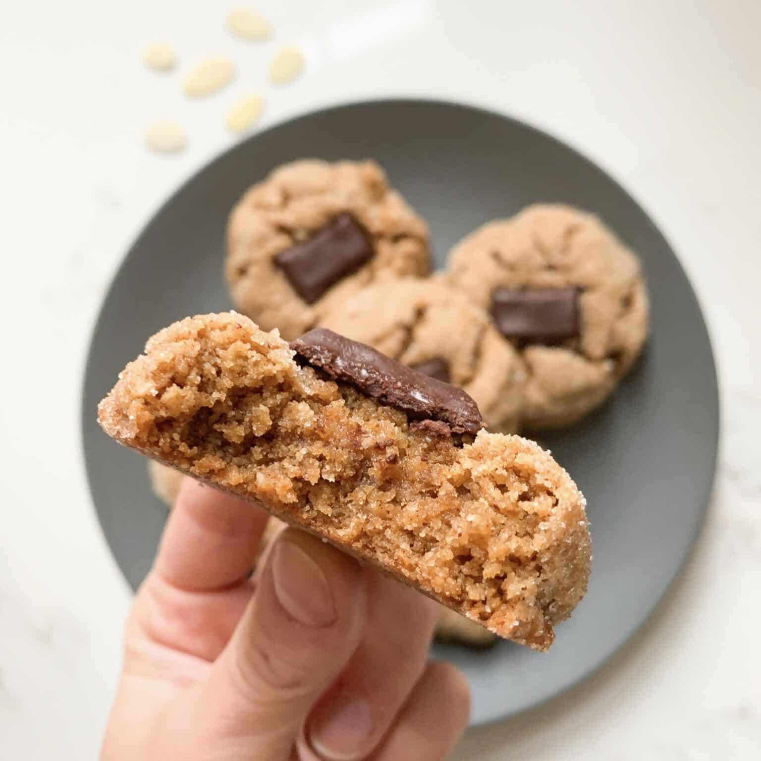 Almond Butter Blossom Cookies The Nutrition Junky