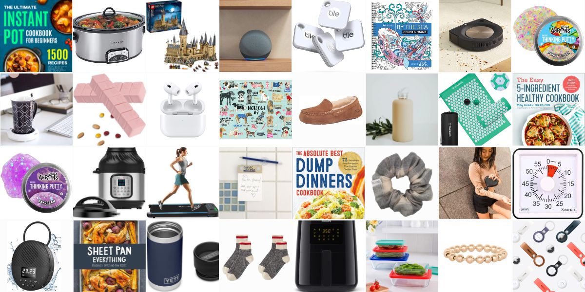 ADHD gifts for adults featured image collage of gifts