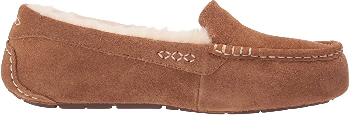 Brown Ugg slipper from the side