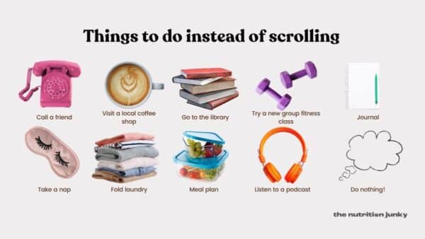 100 things to do instead of scrolling social media | The Nutrition Junky